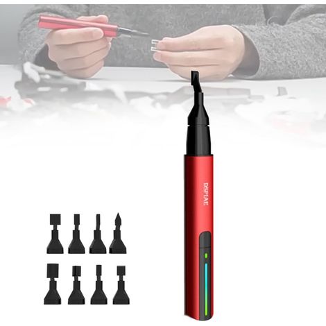 DSPIAE reciprocating electric sanding pen, DIY model, grinding and polishing machine, 3 adjustable speeds, 10 light effects, pre-cut sanding heads and abrasive papers (1/5)
