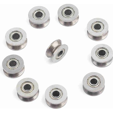 10 roulements à gorge en V V624ZZ pour rail de guidage linéaire, poulies 4x13x6mm, lot de 10 (1/5)