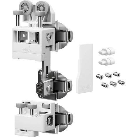 Ferrure de base wingline l porte lourde avec guidage bas - Côté de ferrage : Droit - Fermeture automatique : Sans - Décor : Blanc - HETTICH