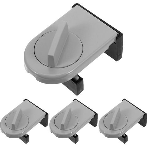 Lot de 4 Verrous de Fenêtre Coulissante en Alliage d'Aluminium Ajustables Sécurité Renforcée pour Portes-Fenêtres Coulissantes Protection Maison et Bureau Installation sans (1/5)