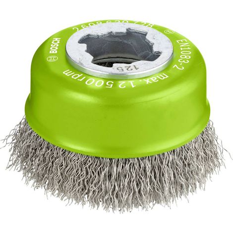 Bosch Accessories Brosse à dents X-LOCK Clean for inox, 75 mm, 0,3 mm, fil d'acier inoxydable ondulé 2608620728 1 pc(s)