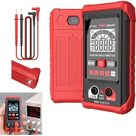 Automatic Digital Multimeter – Smart Auto Mode – Non-Contact Voltage Detection – Overload Protection – Backlit Display – HT123 (1/5)