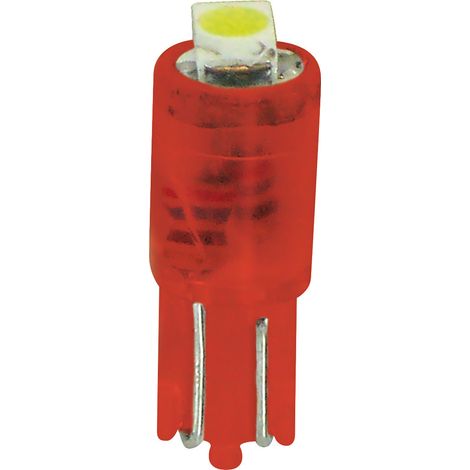 12V Hyper-Led 2 - 1 SMD x 2 chips - (T5) - W2x4,6d - 2 pz  - D/Blister - Rosso (1/4)