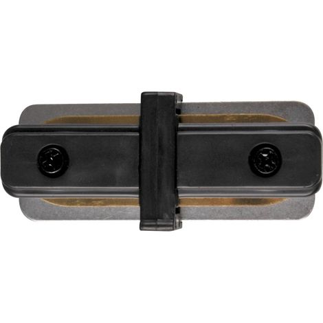 Connettore dritto nero in alluminio per binario Polux 321855 (1/5)