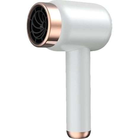 Secador de pelo inalámbrico con difusor, peinado manual de alta velocidad, agua fría y caliente, iones negativos, apto para todo tipo de cabello (blanco). (1/5)