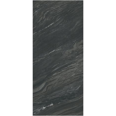 Carrelage effet Marbre Noir Vulcano 278x120x0,6 cm Silk Sorvella - Mur intérieur (vendu par carton de 3,336 m²) - RO'MA CARRELAGE