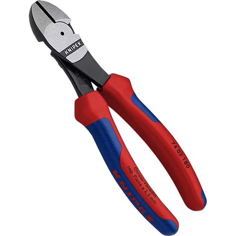 Knipex 74 02 180 High Leverage Diagonal Cutters Multi Component Grip