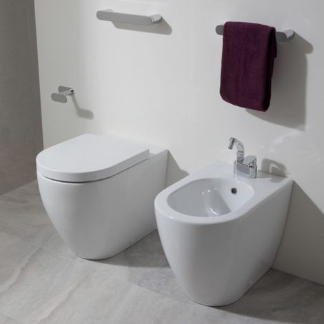 Sanitari Link filomuro scarico traslato senza brida cm. 56x36 con (1/2)