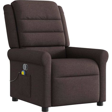 Maison Exclusive - Massagesessel Dunkelbraun Stoff
