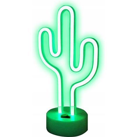 Cactus néon LED USB/piles, idéal comme cadeau (1/5)