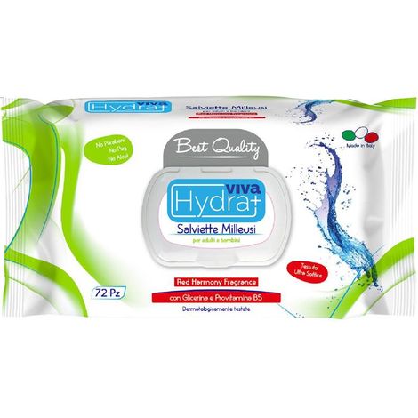 MAURY'S SALVIETTE DETERGENTI UMIDIFICATE MILLEUSI RED HARMONY 72PZ PER ADULTI E BAMBINI