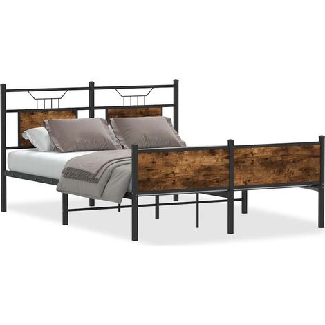 Maison Exclusive - Giroletto senza Materasso Rovere Fumo 150x200 cm in Truciolato