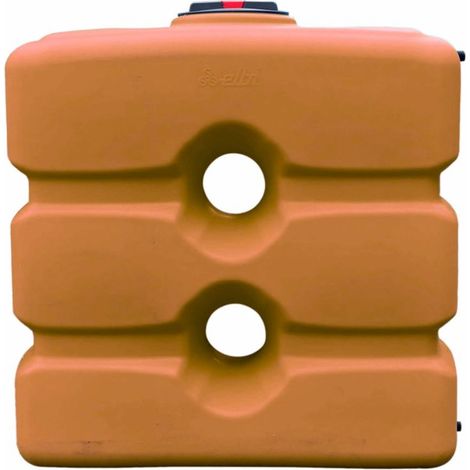 Cuve récupération eau de pluie 1000L - Réservoir aérien compact terracotta - Polyéthylène - ELBI CPN (1/5)