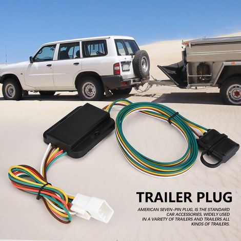 Raccordement Remorque 12V 4 Broches US Attelage Towbar Connecteur Contrôleur Puissance Câblage Universel (1/5)
