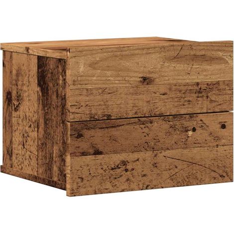 Maison Exclusive - Wand-Nachttisch Altholz-Optik 40x32x30 cm