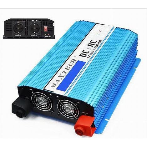 TRADE SHOP - Inverter 12v A 230v Camper Auto 1000w Di Potenza Onda Sinusoidale Hn1000-12v Maxtech - (1/2)