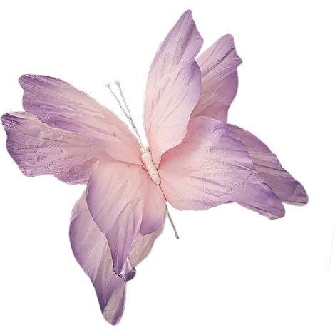 Papillon décoratif en papier 30 cm violet clair décoration murale mariage vitrine artisanat créatif (1/5)