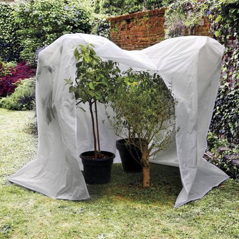 NORTENE Housse d'hivernage HIVERZIP XL pour grandes plantes - 3 x 1 x 2,10 m - Blanc