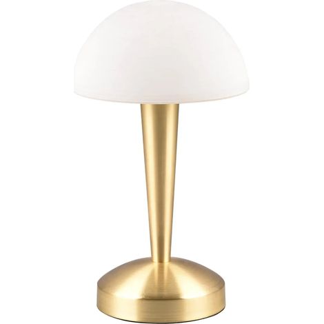 Lampe de table LED REALITY Canaria 539869 laiton mat, E14, 4,9 W, 470 lm, 3000 K (1/5)