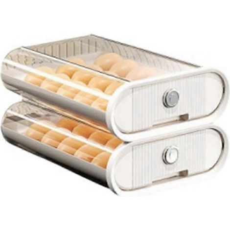 Boîte de rangement pour œufs, étagère à œufs anti-odeurs, étagère à œufs empilable, rangement C (1/5)