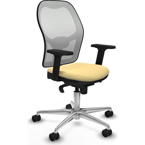 Silla de oficina piqueras y crespo Jorquera crema malla (1/5)