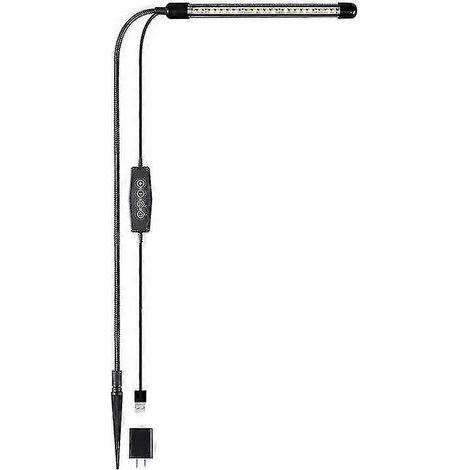 Lampe horticole à col de cygne 6000K à spectre complet pour la croissance des plantes d'intérieur, idéale pour les semis et les plantes succulentes. (1/5)