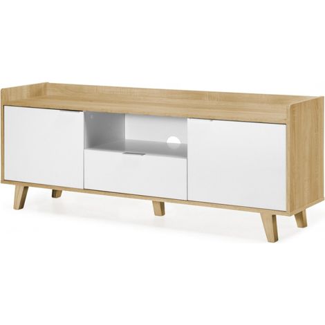 TOPKIT Buffet avec 2 portes et un tiroir 2172 Buffet Buffet Buffet de salle à manger chêne blanc (1/5)