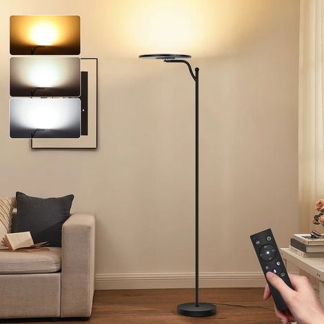 Lampadaire LED moderne 32W – variateur d’intensité 1%-100% – 3000K à 6500K – 3520 lm – télécommande incluse (1/5)