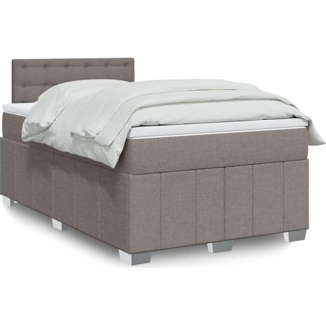 Boxspringbett mit Matratze Taupe 120x190 cm Stoff (1/5)