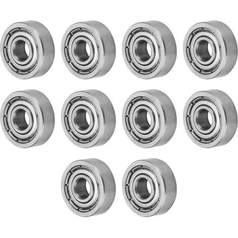 10 Stück Miniatur-Lager, Edelstahl, einreihig, Wälzlager, mechanisches Zubehör S604Z (1/5)