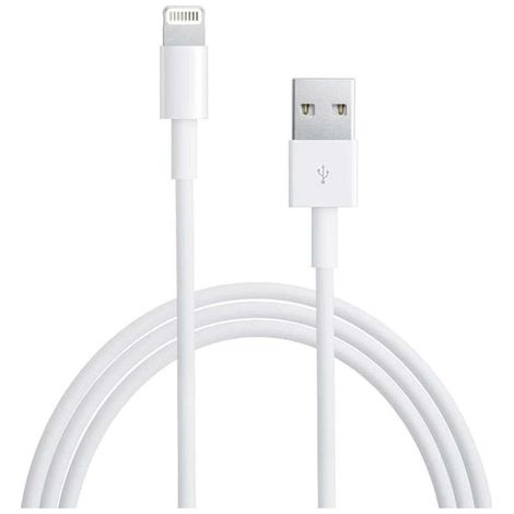 Cavo USB ad alta velocità da 1 m, da USB-A a Lightning per Apple, colore bianco. (1/4)