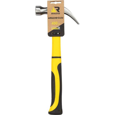 450 g Charpentier, Marteau arrache Manche incassable - Poids 450 g - Aussi performant pour clouer Que pour déclouer (1/5)