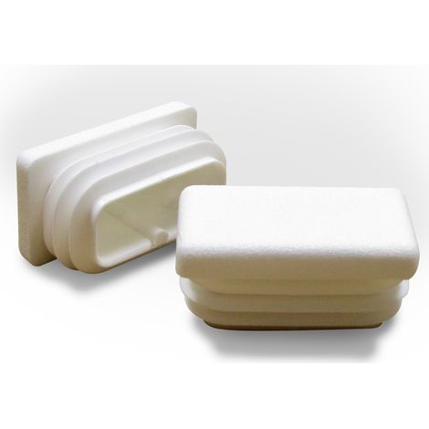 Ajile - Embout Rectangulaire BLANC pour tube de dimension 120x100 mm et d'épaisseur 2,0-5,0 mm