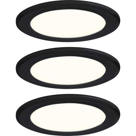 Paulmann Kit Éclairage Encadré noir 65 mm spots LED