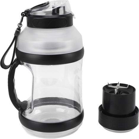 Tragbarer 2-Liter-Sportmixer mit 6 Klingen, 18.000 U/min, 4.000 mAh, Typ-C-Akku, ideal für Reisen, Shakes und Smoothies, Schwarz (1/5)