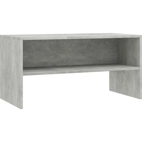Meuble TV, Étagère TV, Meuble de Salon, Gris cement 80 x 40 x 40 cm Aggloméré OIB1467E (1/5)