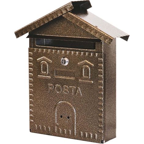 Cassetta postale Bronzo verniciata a polvere h 35 cm montaggio a parete