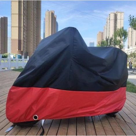 Schutzhülle für Motorrad Honda Goldwing 1100 1200 1500 1800 XXXL Outdoor Schwarz + Rot