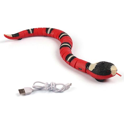 Serpent électrique jouet interactif pour chat et chien, idéal pour éviter les obstacles. (1/5)
