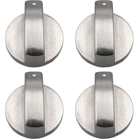 Ulisem Bouton de cuisinière à gaz, Pack de 4 boutons rotatifs, Boutons de cuisinière à gaz en métal, Boutons de commande de cuisinière à gaz, Boutons de four en métal pour cuisinière à gaz Cuisinière