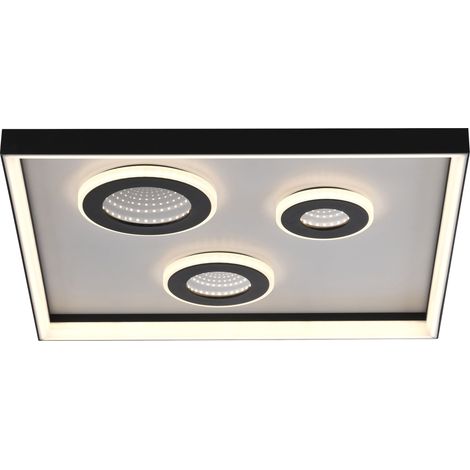 PAUL NEUHAUS Plafonnier LED 6856-18 noir, 32 W, 4000 lm, CCT, télécommande