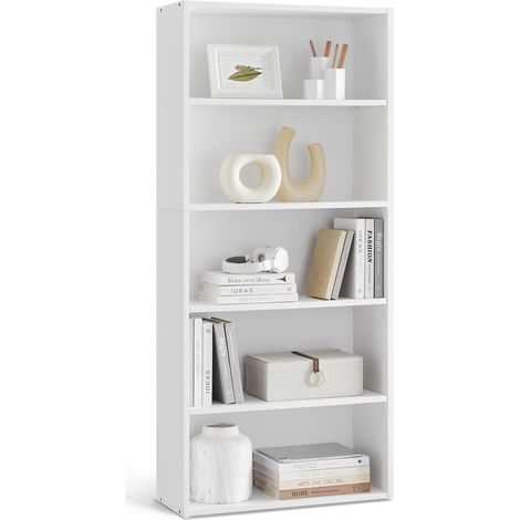 Bibliothèque, Étagère sur 5 Niveaux, Meuble de Rangement Ouvert (1/5)