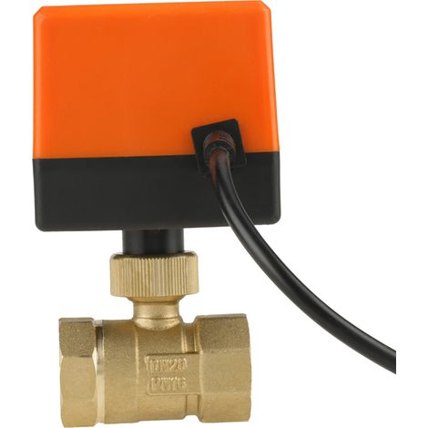 DC12V G3/4" DN20 2-Wege-Kugelhahn mit motorisiertem Stellantrieb aus Messing für Klimaanlagen (1/5)
