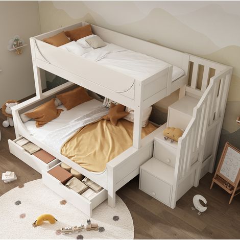 letto contenitore 90x200 140x200 con cassetti bianco OKMYHOME (1/5)