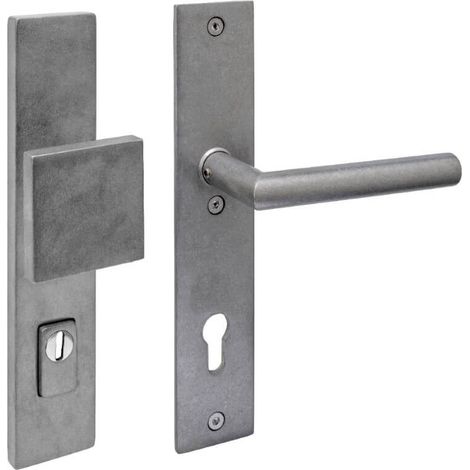 Ferrures de porte d’entrée droites Vurano PC 92mm acier inoxydable roulé - 0034.396249Z (1/2)