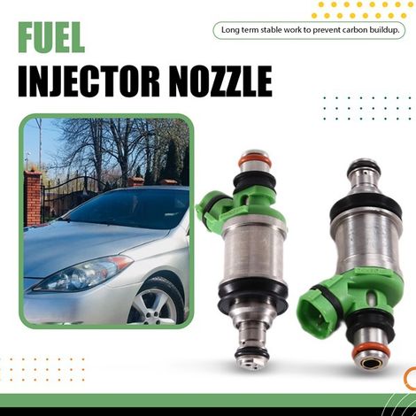 Four 23250-74140 fuel injectors, compatible with Toyota Camry, Celica, Rav4 and Solara.--DTEKGAZ