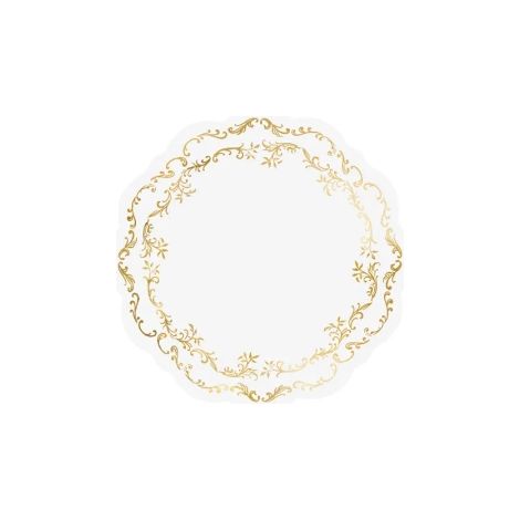 Manteles individuales elegantes que enmarcan tu mesa con un brillo dorado. 6 piezas por mesa.
