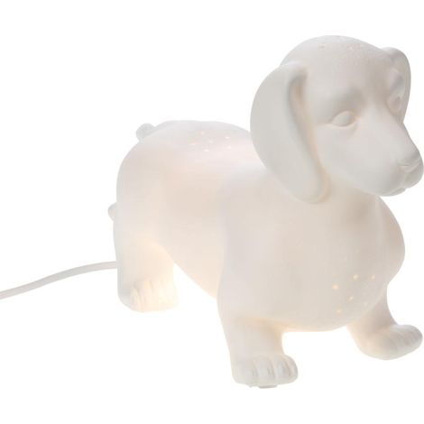 Lampe Teckel en porcelaine 12x26x19cm (1/2)