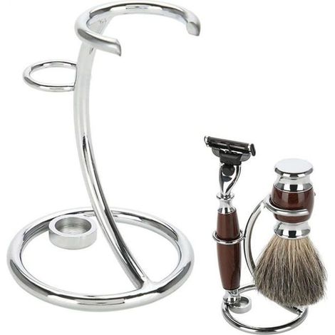 HOXILEELEOSupport rasoio e il tasso, il supporto di rasatura in chrome, pesante, di supporto, rasoio di sicurezza, titolare di un rasoio, per il rasoio (1/5)