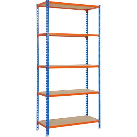 Simonrack Mensola Leggera Blu Arancione in Legno Robusto